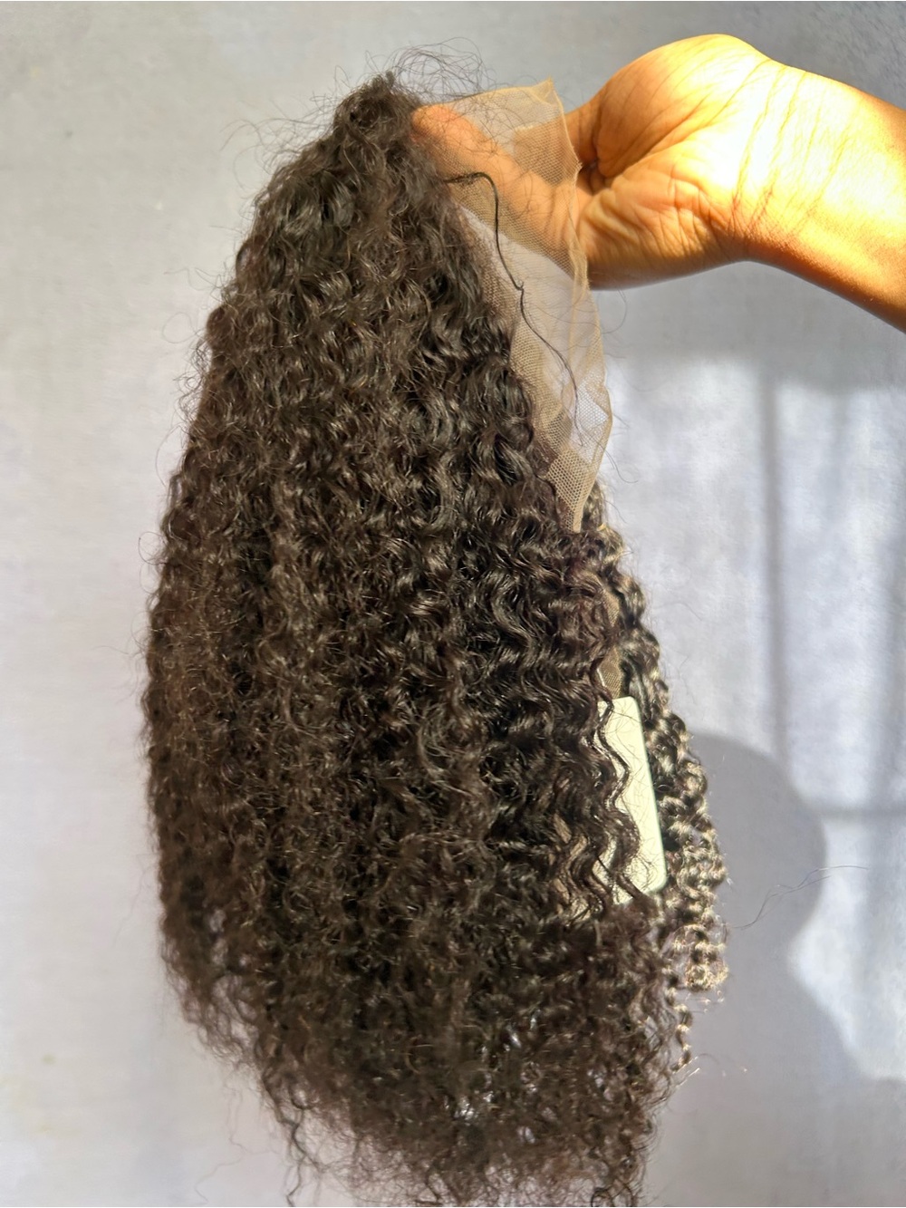 13x4 Natural Kinky Curly Lace Frontal- 180 density, 12 inches